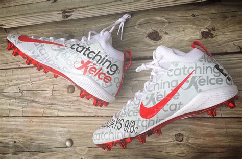 Maybe you would like to learn more about one of these? Travis Kelce's "Catching Kelce" Custom Nike Football Cleats