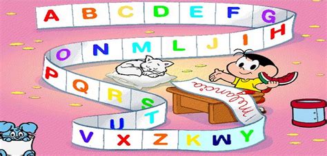 Cartazes De Parede Alfabeto Com A Turma Da Mônica SÓ Escola