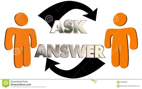 Ask Answer Questions Get Help People Arrows Stock Illustration