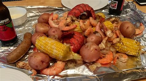Homemade Shrimp Lobster And Sausage Boil Rfood