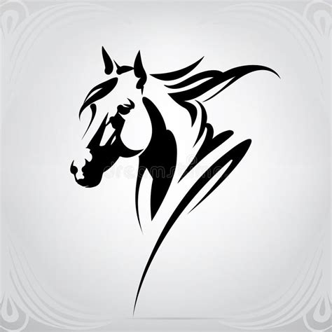 Silhouette Of A Horse S Head Stock Vector Illustration Of Head