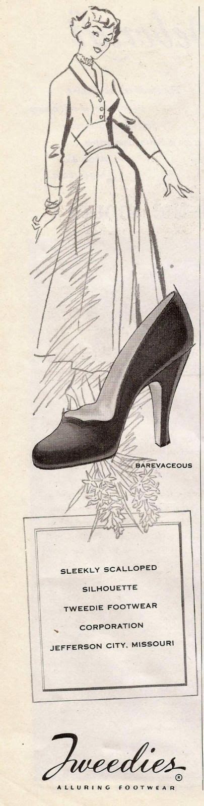 tweedies shoes ad from mademoiselle february 1949 shoes ads vintage outfits vintage