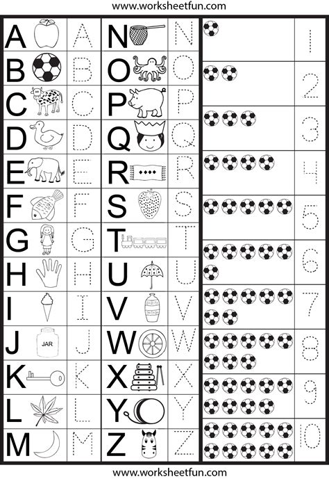 Free Printable Letters And Numbers Worksheets