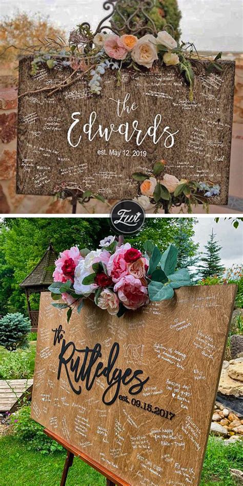 Record Wedding Guest Book, Photo Guest Book Wedding, Wooden Wedding