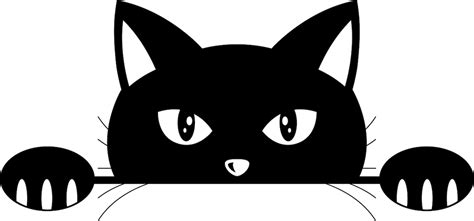 Cats Svg Peeping Black Cat Cut File For Cricut Silhouette Etsy