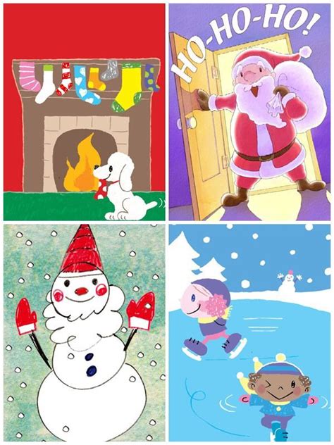Verás desde tarjetas con santa, copos de nieve, osos polares y bastones de caramelo hasta ilustraciones de distintos momentos de las fiestas y retratos familiares. Tarjetas de Navidad gratis para imprimir - Pequeocio