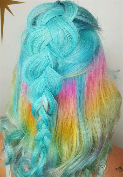 blue pastel dyed hair color hairbymisskellyo more hair dye colors dyed hair cool hair color