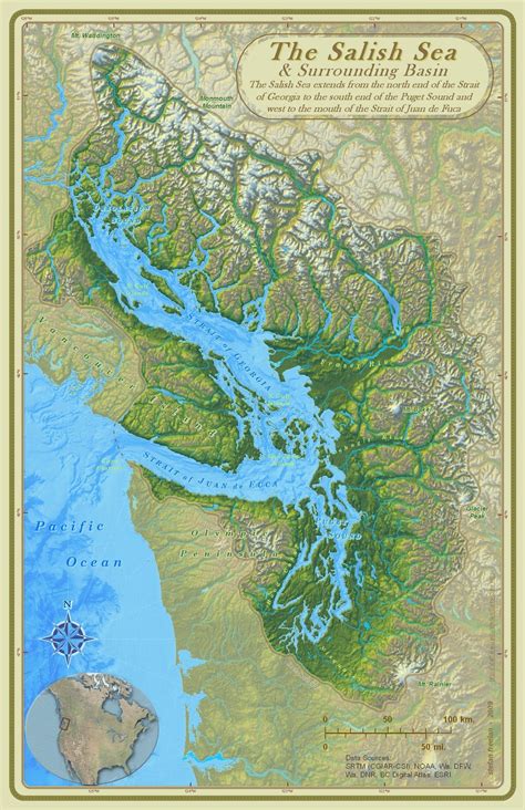 The Salish Sea A Borderless Map Of The Inland Waters Of British