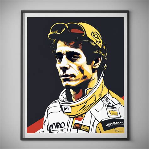 Ayrton Senna Illustrated Portrait By Arte Metr Poles Playground