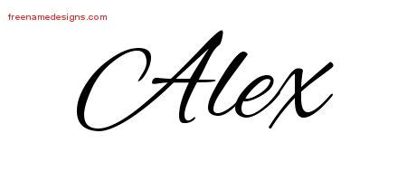 Cursive Name Tattoo Designs Alex Download Free - Free Name Designs