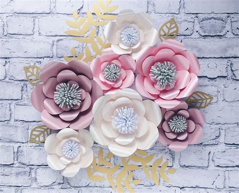 3d Paper Flower Wall Decor Mural Wall