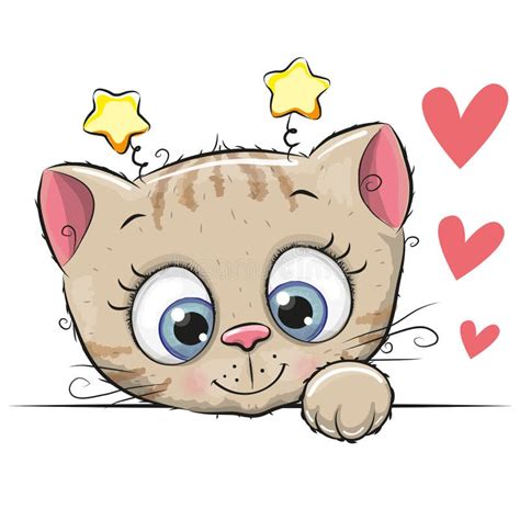 Cute Cartoon Kitten Stock Vector Illustration Of Backgrounds 82344828