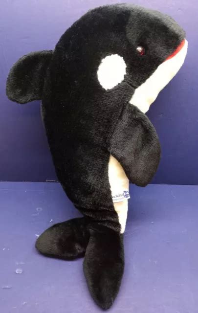 Seaworld Shamu Orca Killer Whale Plush Stuffed Animal 20 Large Sea