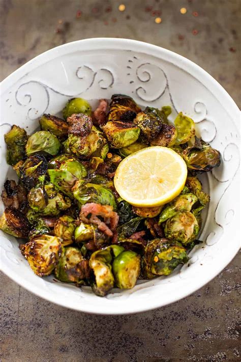 Veggies have a much better chance of crisping up when placed directly on a. Oven Roasted Brussels Sprouts with Balsamic Vinegar and Bacon | Posh Journal