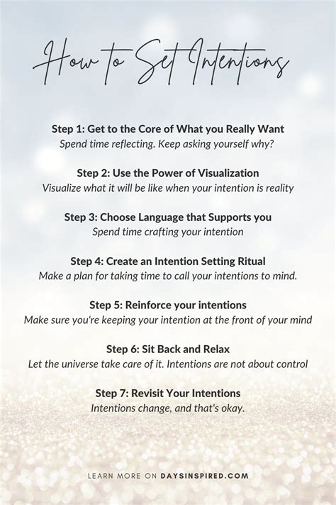 How To Set Intentions In Simple Steps Days Inspired Good Intentions Quotes Intention