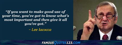 Lee Iacocca Quotes On People Perception Money And Motivation
