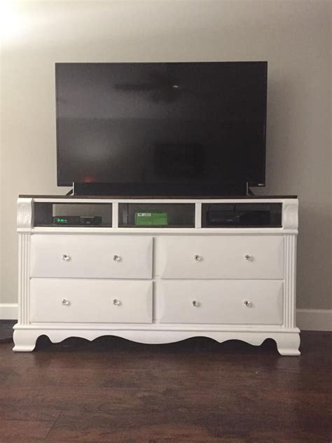 Dresser Converted Into Tv Stand Dresser With Tv Entertainment Room