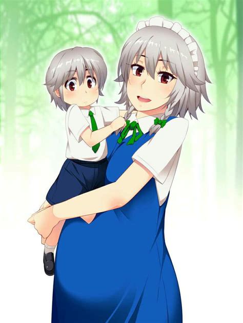 Happy Moment In Gensokyo Pregnant Sakuya And Her Son Artist