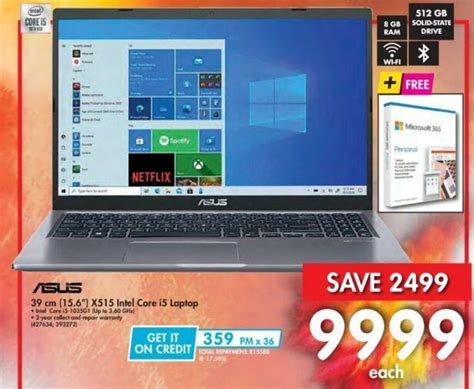Asus 156 X515 Intel Core I5 Laptop Offer At Makro