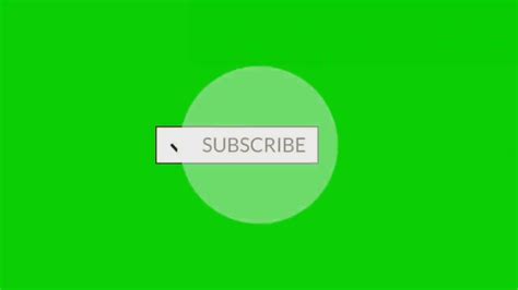You Tube Subscribe Button Green Screen Youtube
