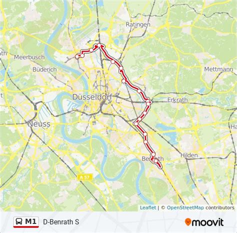 M1 Route Time Schedules Stops Maps D Benrath S