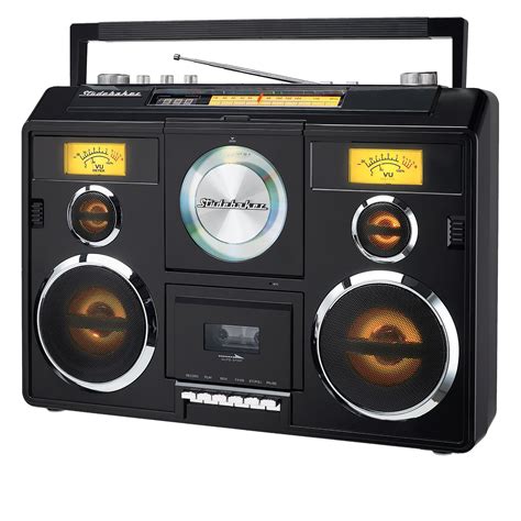 Studebaker 80s Retro Bluetooth Boombox Wradio Cassette And Cd Player