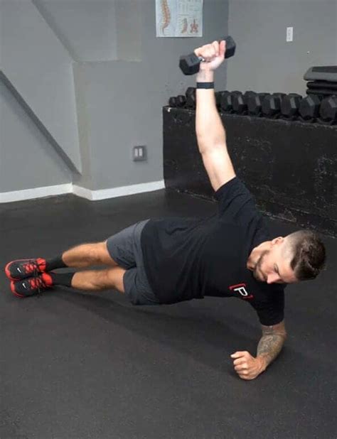 Side Plank T Dumbbell P Rehab