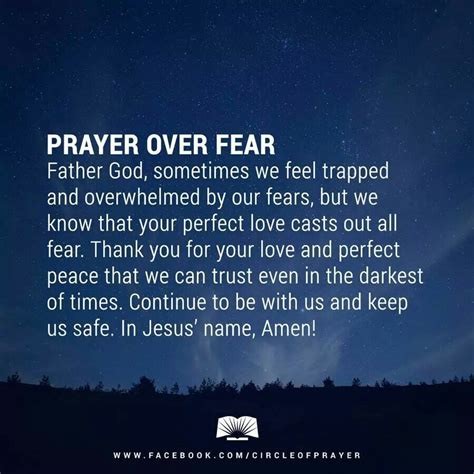 Prayer Over Fear Perfect Peace Perfect Love Love Cast It Cast
