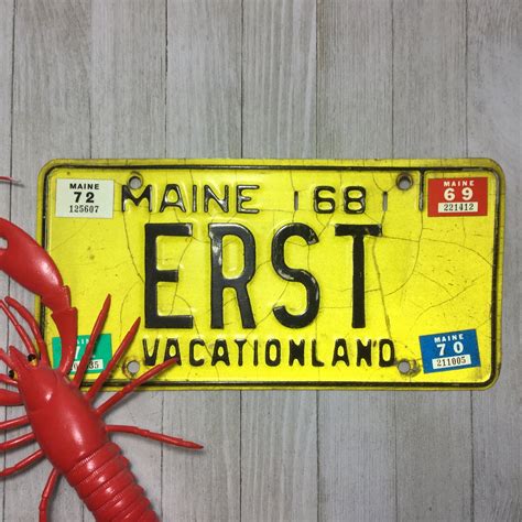 1968 Maine Vanity License Plate ERST | Etsy | Vanity license plate, License plate, Car license plate
