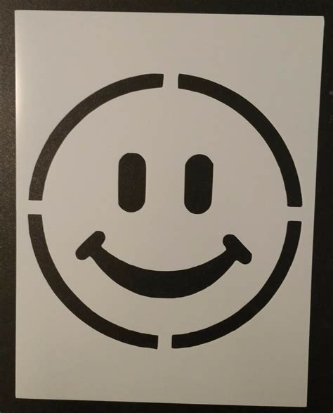 Smile Smiley Face Emoticon Emoji Happy 85 X 11 Stencil Free Shipping