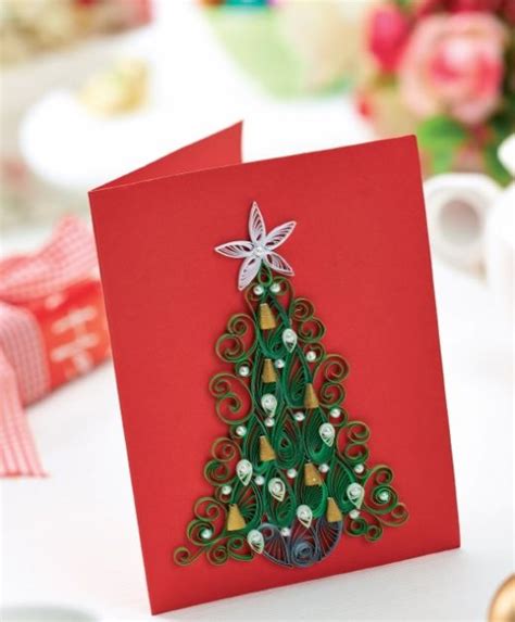 Paper Quilled Christmas Trees Red Ted Art Kids Crafts