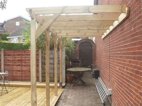 Timber Lean To Pergola Diy Complete Kit Various Ubicaciondepersonas