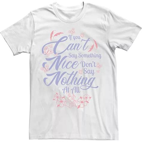 Mens Disney Bambi If You Cant Say Something Nice Quote Tee