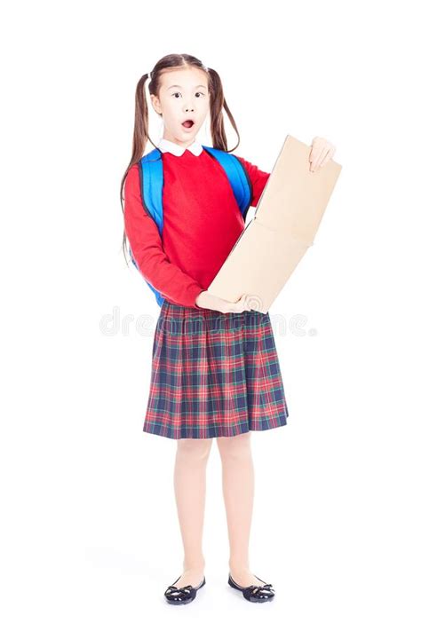 Schoolgirl With Notepad Stock Image Image Of Skirt 110912981