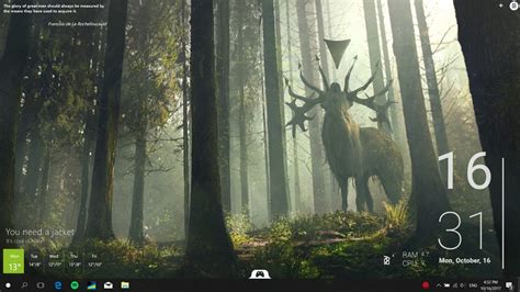 Quote of the day rainmeter skin is a great skin that you should have for your desktop. Simple desktop customization (Forest and deer) by darkopoppin on DeviantArt