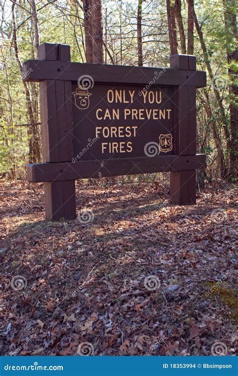 Sign In National Forest Smokey The Bear Says Editorial Stock Image