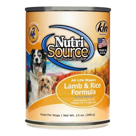 Nutrisource Lamb And Rice Formula Wet Dog Food 13 Oz