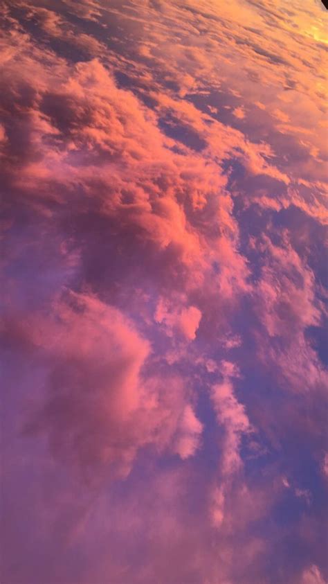 Pink And Orange Sunset 🌅💝 Pink Clouds Wallpaper Sky Aesthetic Sunset