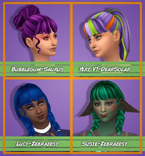 Voldesimsx Rainbow Hair Recolor Dump In Wms Love 4 Cc Finds