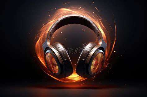 Headphones And Colourful Sound Waves Stock Illustration Illustration