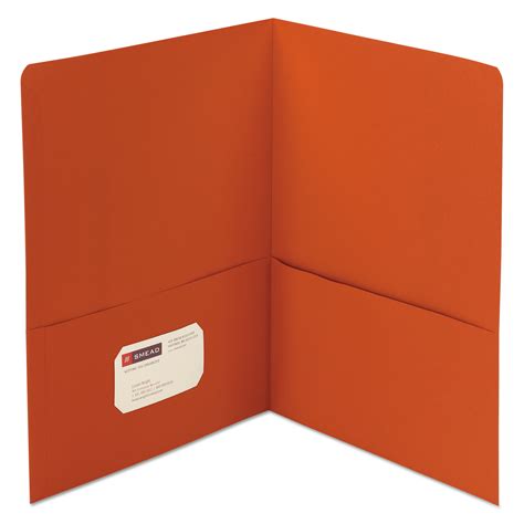 Smead Two Pocket Folder Textured Paper Orange 25box Buydirect