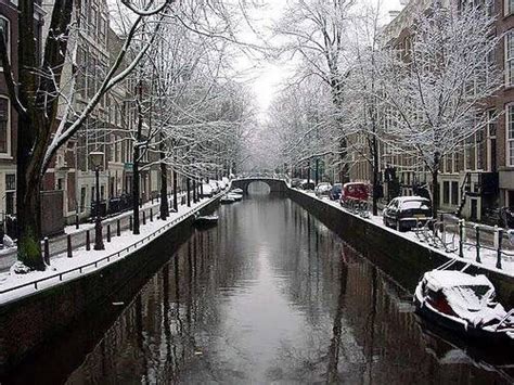 Amsterdam In The Winter Snow