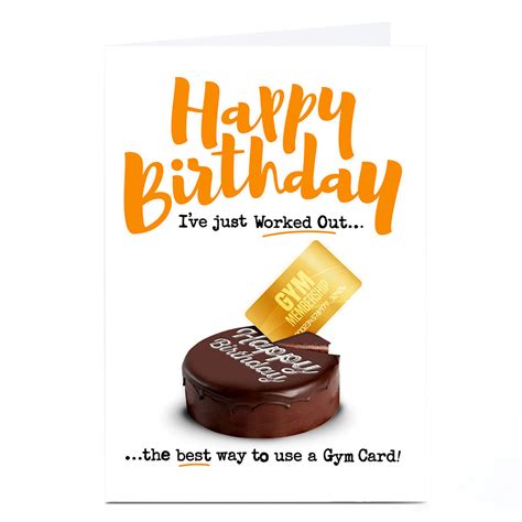 Buy Personalised Pg Quips Birthday Card Gym Membership Card For Gbp 2