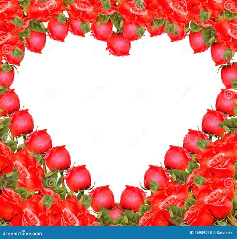 Heart Border From Red Roses Stock Image Image Of T Background