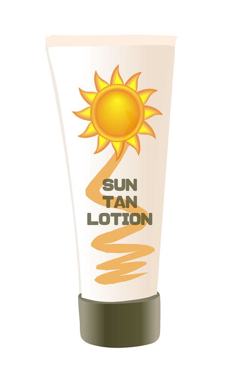 Sun Tan Lotion Royalty Free Vector Clip Art Illustration Vc028092
