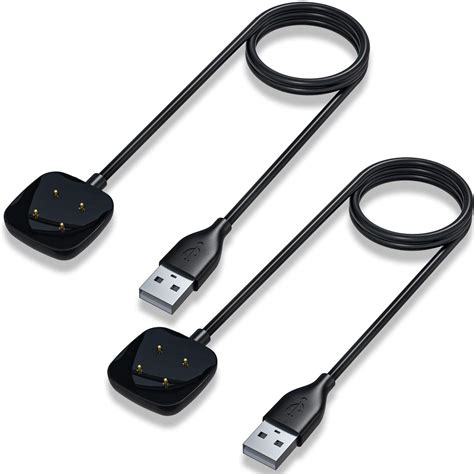 buy maledan compatible with fitbit sense and versa 3 charger replacement usb charging cable dock