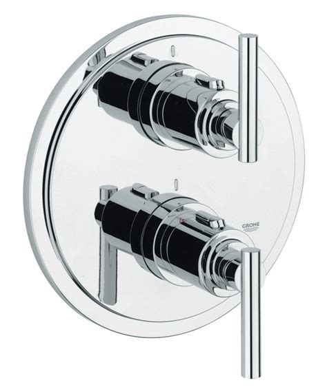 Grohe thermostatic bath/shower mixer 1/2. Grohe Spa Atrio Jota Chrome Thermostatic Shower Mixer ...