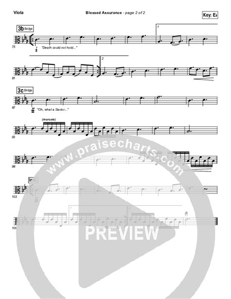 Blessed Assurance Viola Sheet Music Pdf Elevation Worship Praisecharts