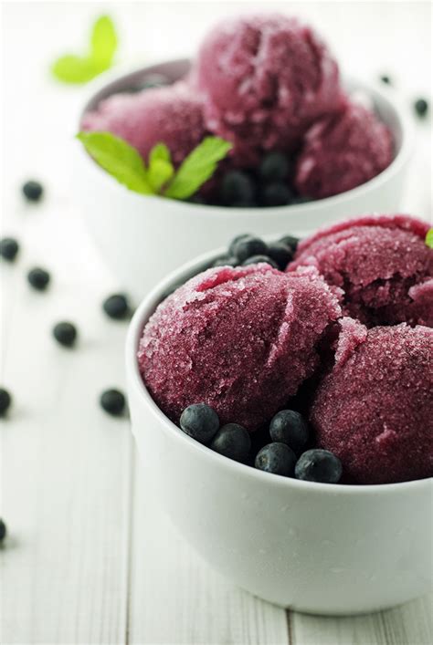 Center Stage Blueberry Mint Sorbet With A Simple Pantry