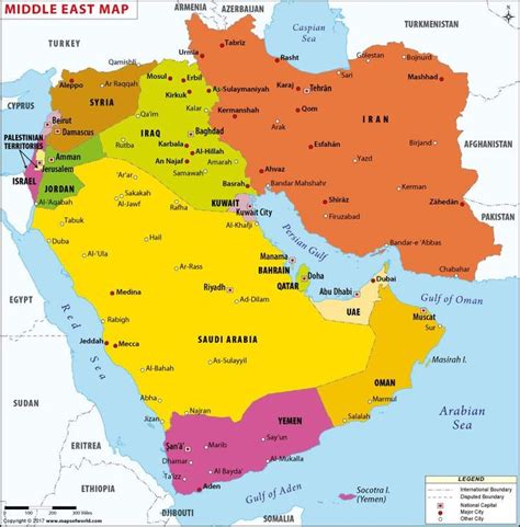Middle East Map Map Of The Middle East Countries Middle East Map
